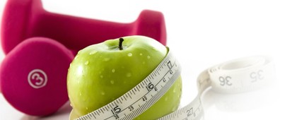 Weights, Apple and Measuring Tape